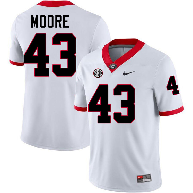 Nick Moore Georgia Jersey,University Of Georgia Bulldogs Football Jersey,Uniforms,Gears-White